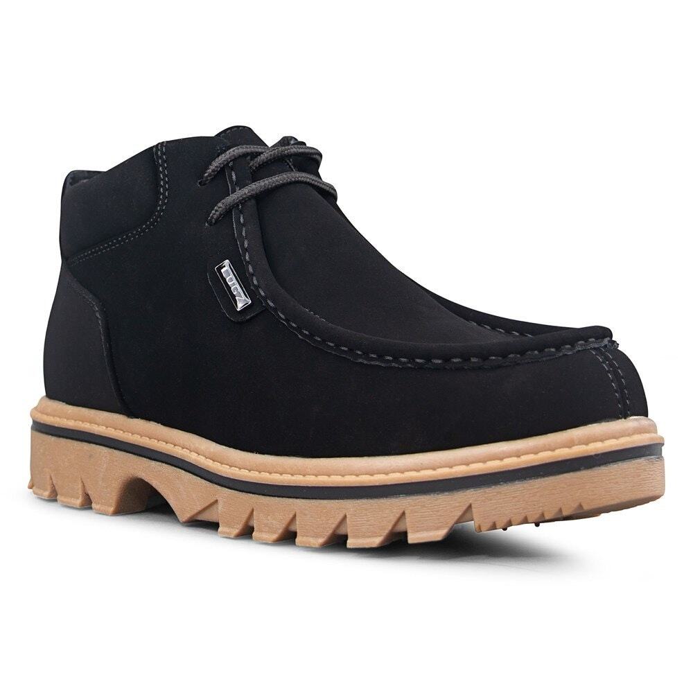 LUGZ Black Fringe Nubuck Chukka Lace Up Boots 13
